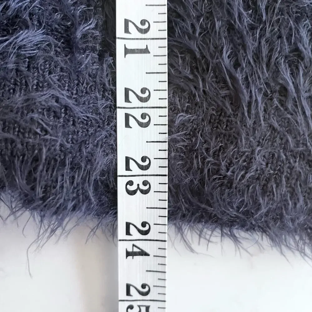Zara girls navy fuzzy eyelash sweater size 11/12 - Picture 4 of 6